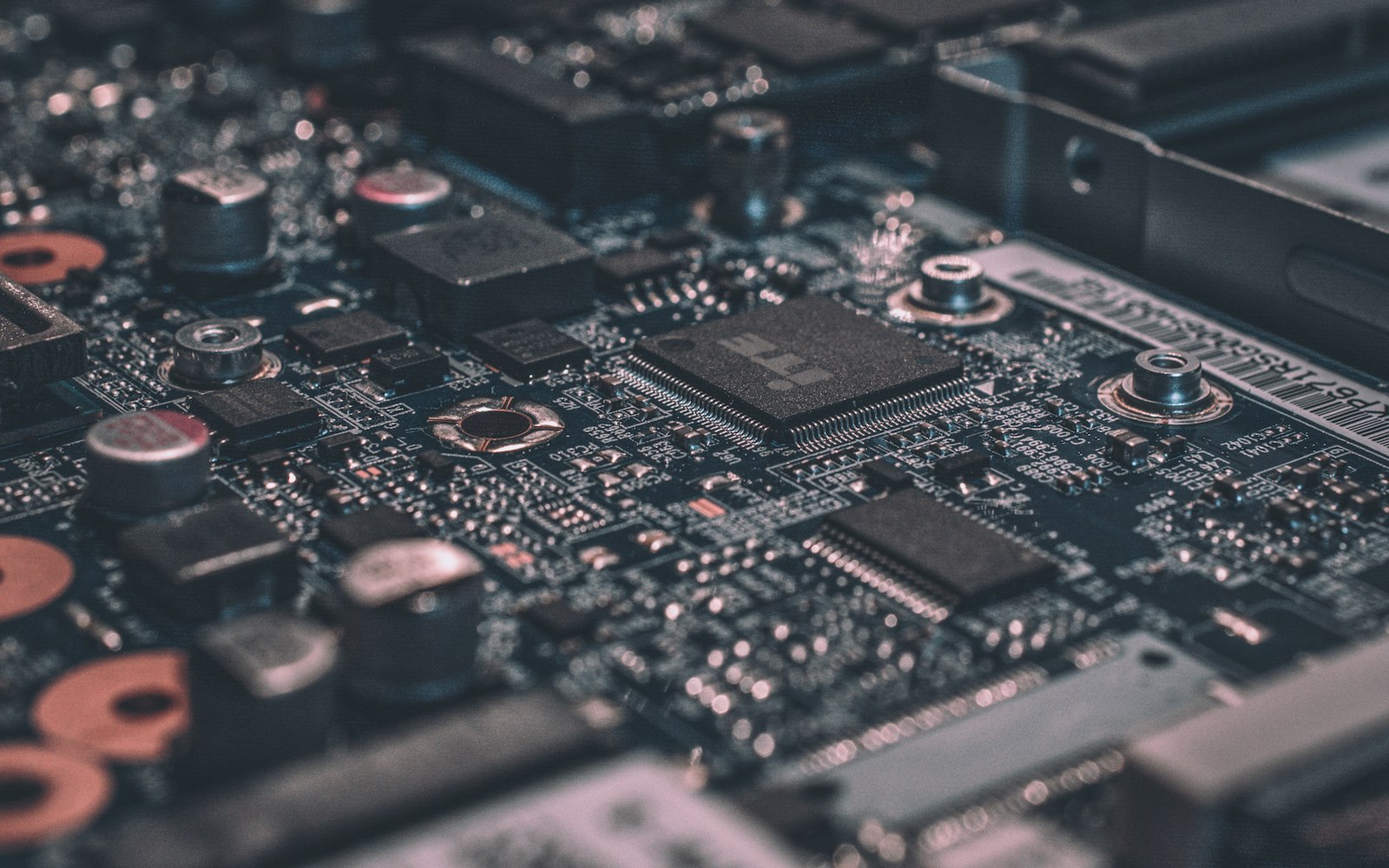 Circuit board close-up representing systems and APIs