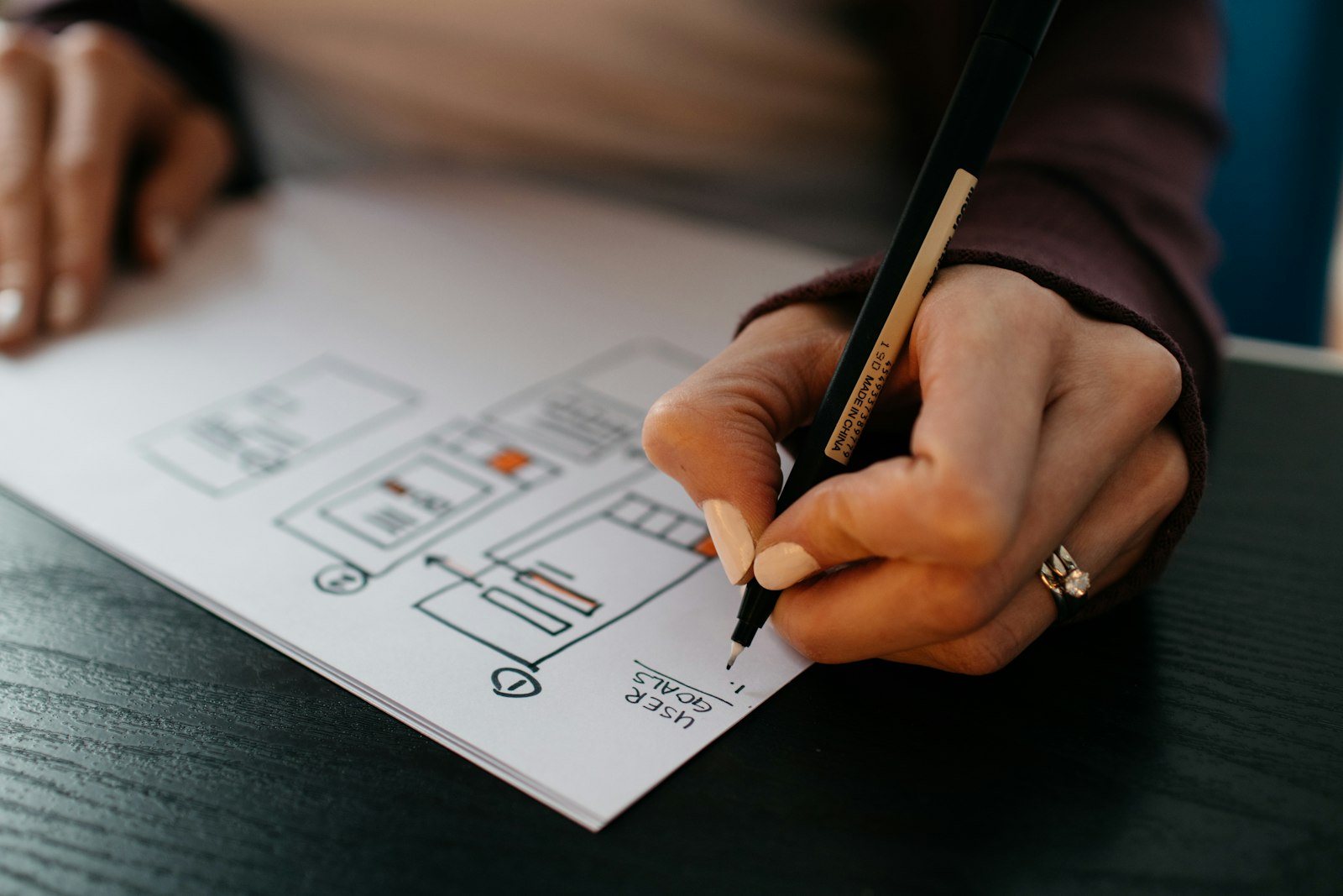 Designer working on a digital interface